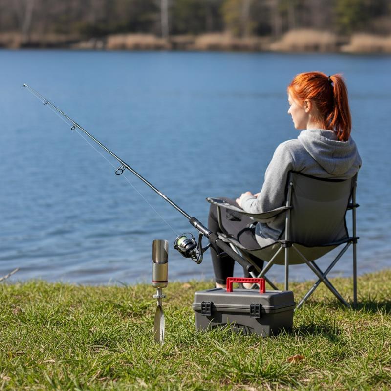Fishing Rod Spinning - Universele roestvrijstalen hengelhouder, opvouwbare afneembare grondmontage