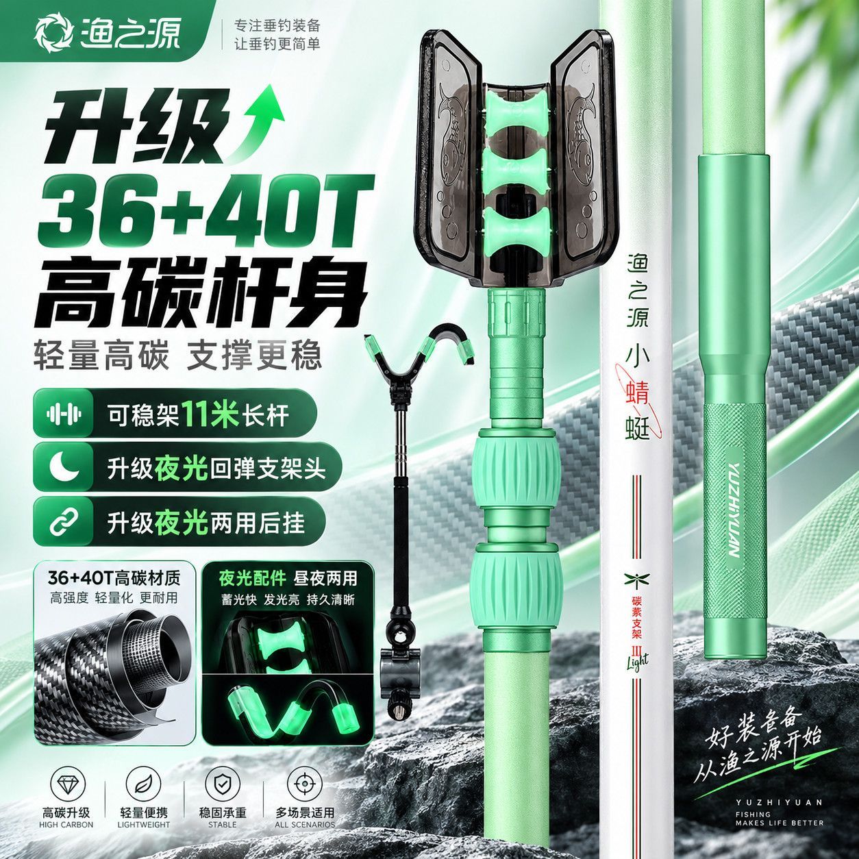 Fishing Rod Carbon Fiber - Yuzhiyuan kleine libelle-torenbeugel, hengelhouder voor lange