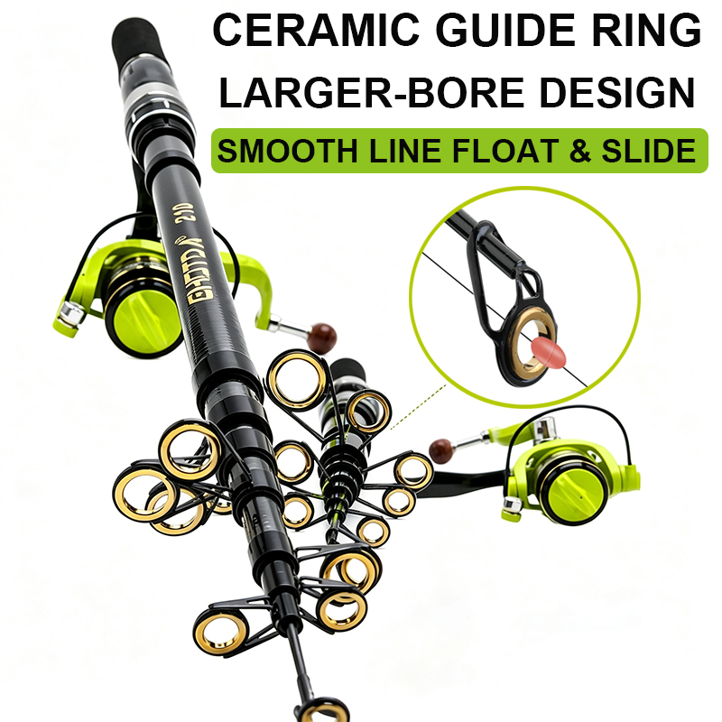 Draaiende hengel en molen set, - Fishing Rod Spinning recensie en prijs