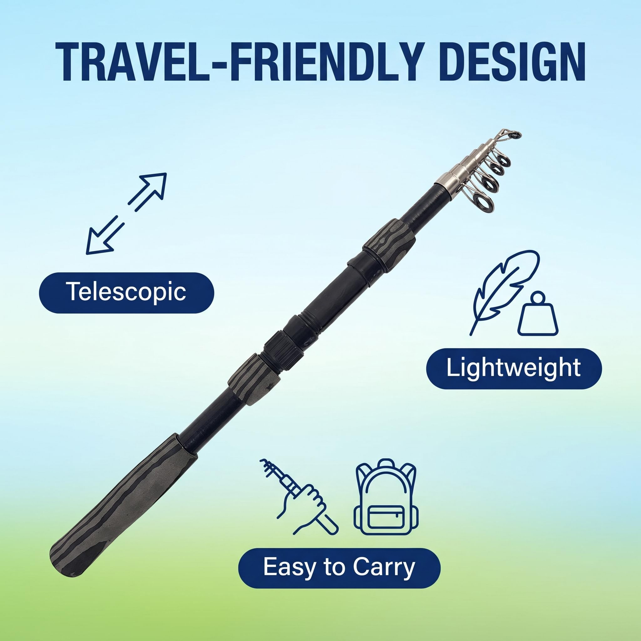 Draagbare telescopische hengel - Fishing Rod Spinning recensie en prijs